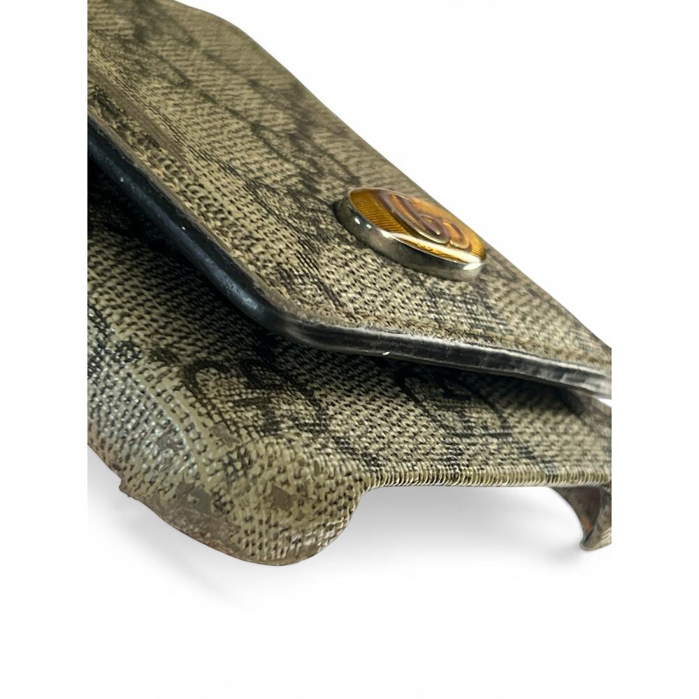 Gucci Ophidia GG Supreme iPhone 13 Case Beige Ebony snap off Card Slot Wallet - Picture 7 of 12